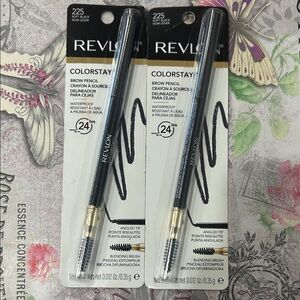 2X Revlon ColorStay Brow Pencil #225 soft black
